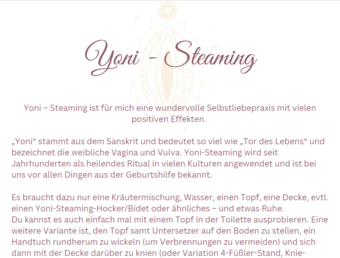 Bild Yoni-Steaming Text