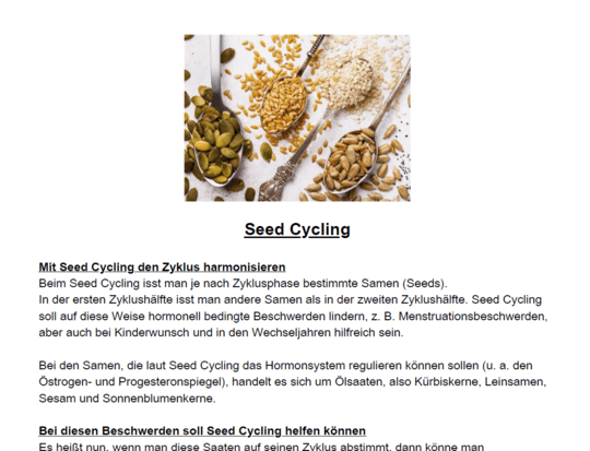 Seed Cycling Bild